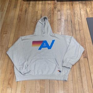 Aviator Nation Logo Sweatshirt Hoodie GUC XXL Tan